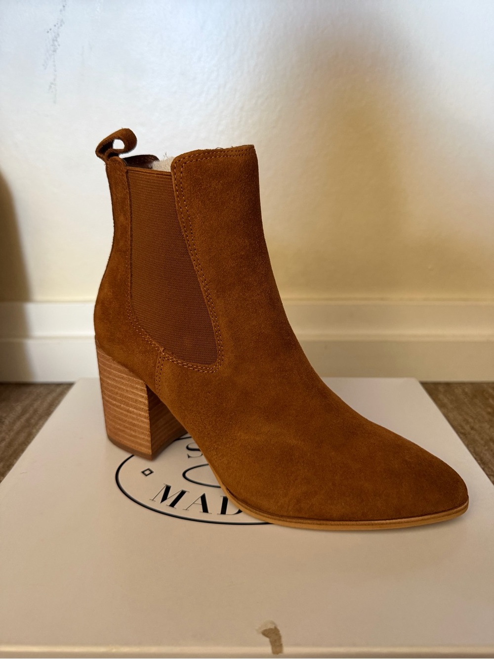 Steve Madden Women Cognac Booties brand new size 7.5